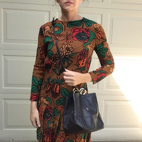 Paloma Picasso Handbags - PALOMA PICASSO black leather soft bucket bag purse